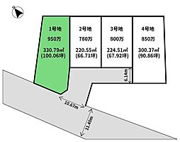 佐土原町上田島新築用地1号　建築条件なし　既存権あり