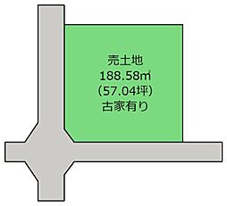 解体更地渡し田野駅近くの南西角地57坪の敷地です。