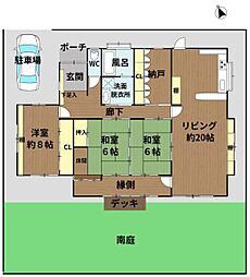 生目台東の敷地103坪の平家住宅　水害ハザードマップ外