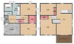 無垢材を使用したスキップフロアのある築浅戸建て