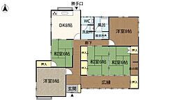 田野町中古平家　150坪超の広々したゆったりとした敷地