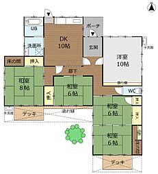 川南町中古平家　敷地230坪超　津波水害ハザード該当なし