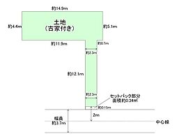 大阪市阿倍野区阪南町4丁目　古家付き売土地
