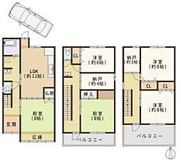 大阪市平野区長吉川辺1丁目　中古戸建