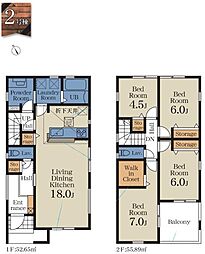 千葉市若葉区千城台東1丁目第2　新築戸建　全2棟