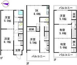 尼崎市東園田町８丁目の一戸建て