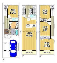 南恩加島2丁目 建築条件付き宅地3区画　1号地