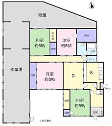 倉庫作業場付の平屋住宅