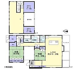 無垢座を使用したこだわりの住宅　敷地広々96坪の南西角地