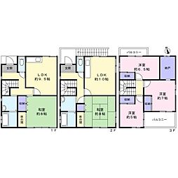 大手ハウスメーカー施工　3階建て二世帯中古住宅