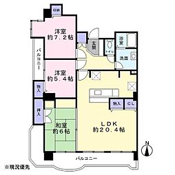 明るく開放的な部屋設計　ダイヤパレス山下301