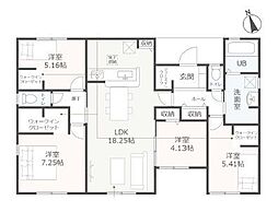 磐田市鮫島 第2期　新築全1棟　1号棟（平屋建て）