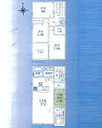狭山市柏原第13 新築全3棟 3号棟