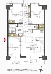 ライオンズガーデン狭山富士見　3階