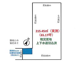 狭山市富士見1丁目　建築条件なし売地