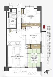 アクトヒルズ飯能　4階角部屋