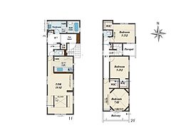 1号棟大和市新築戸建 LDK18帖 WIC エコジョーズ