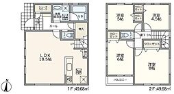 A号棟緑区新築戸建　LDK18帖　リビング階段