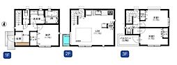 3号棟川崎市新築戸建 床暖房 リビング階段