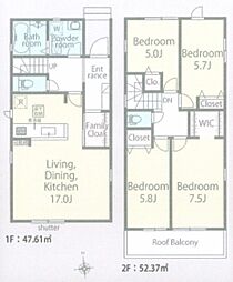 草加市谷塚上町 新築一戸建て 24 1期4号棟
