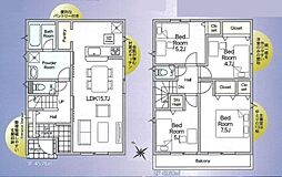 八潮市南川崎　新築一戸建て　第15　1号棟