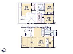草加市北谷3丁目　新築一戸建て　11期2号棟
