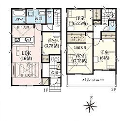 八潮市西袋　新築一戸建て　2期1号棟
