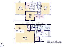 草加市谷塚上町　新築一戸建て　8期1号棟