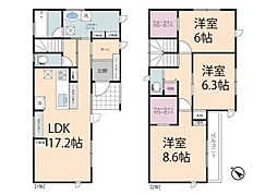 草加市手代3丁目　新築一戸建て　1号棟