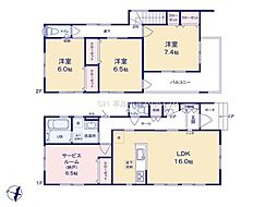 草加市北谷2丁目　一戸建て　1号棟