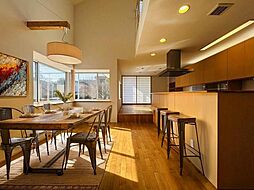 ルーフテラスと吹き抜けのある空間設計「下連雀の家」