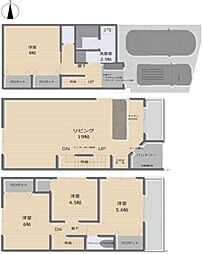 大阪市東住吉区田辺５丁目の一戸建て
