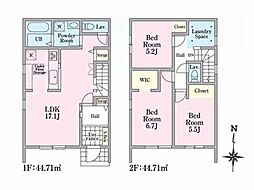 川越市かすみ野23-2期　新築分譲住宅　全2棟　1号棟