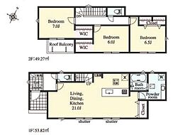 鶴ヶ島市中新田第1期　新築分譲住宅　全3棟　1号棟