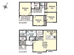 鶴ヶ島市中新田第1期　新築分譲住宅　全3棟　2号棟