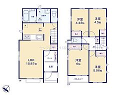川越市砂新田　新築分譲住宅　全2棟　A号棟