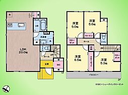 八王子市上柚木 戸建て 2号棟