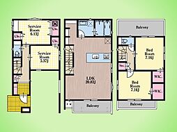 川崎市 宮前区犬蔵2丁目 戸建て 3号棟