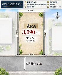 天美東6丁目　建築条件無し売土地