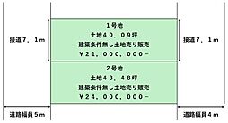 島泉9丁目　限定2区画　高鷲駅徒歩4分　建築条件無し