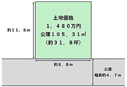 恵我之荘1丁目　建築条件無し売土地