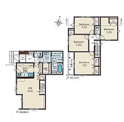 八王子市中野山王　新築一戸建て・全3棟　2号棟