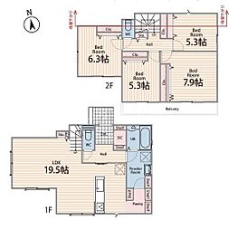 八王子市上柚木　新築一戸建て・全2棟　2号棟