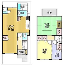 京都市右京区嵯峨広沢北下馬野町　中古戸建