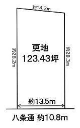 京都市南区八条通大宮西入八条町　建築条件無売土地