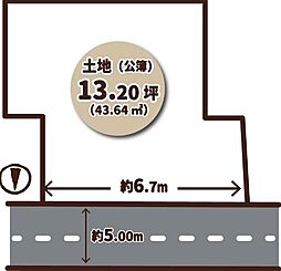 京都市右京区太秦安井藤ノ木町　建築条件無売土地