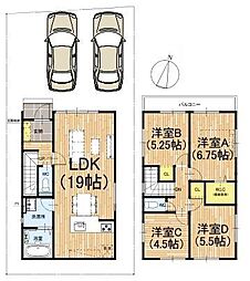 京都市北区上賀茂北ノ原町 1号地 新築戸建