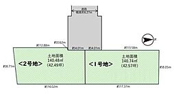 北葛城郡上牧町中筋出作　2号地　建築条件なし土地