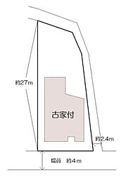 桜井市金屋　建築条件なし土地