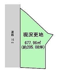 桜井市三輪　建築条件なし土地